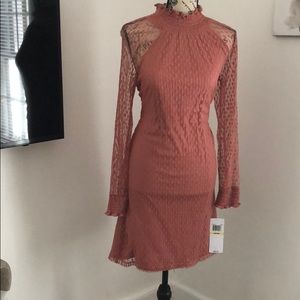 Mock neck dress